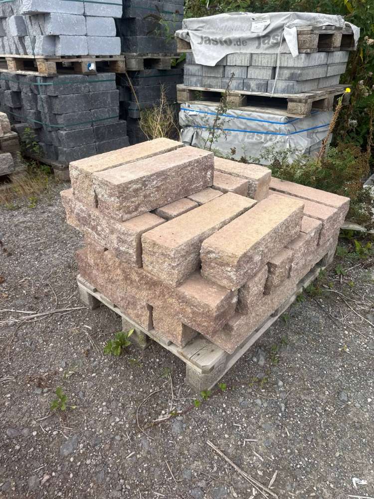JASTO Privado Bruchsteinmauer sandsteinrot 50x14x14 cm (Sonderposten)