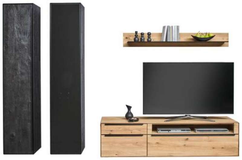 XXXLutz Dreieich  Wohnwand Dalia, Decker Massivholz Breite 296cm