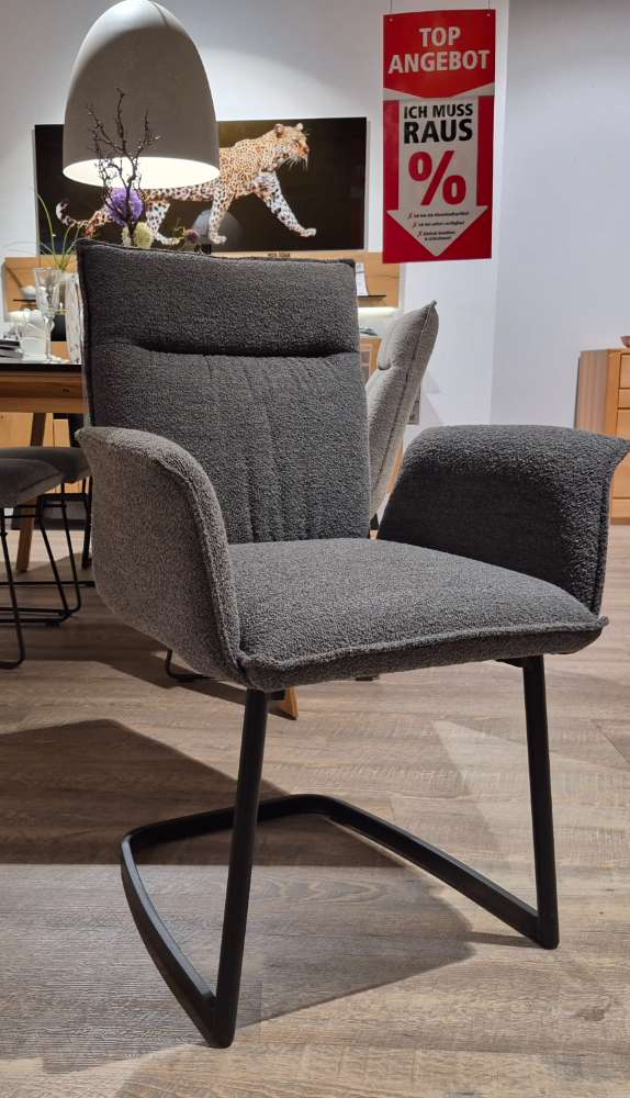 Schalensessel Bezug: Webstoff alpine grey 100% Polyester
