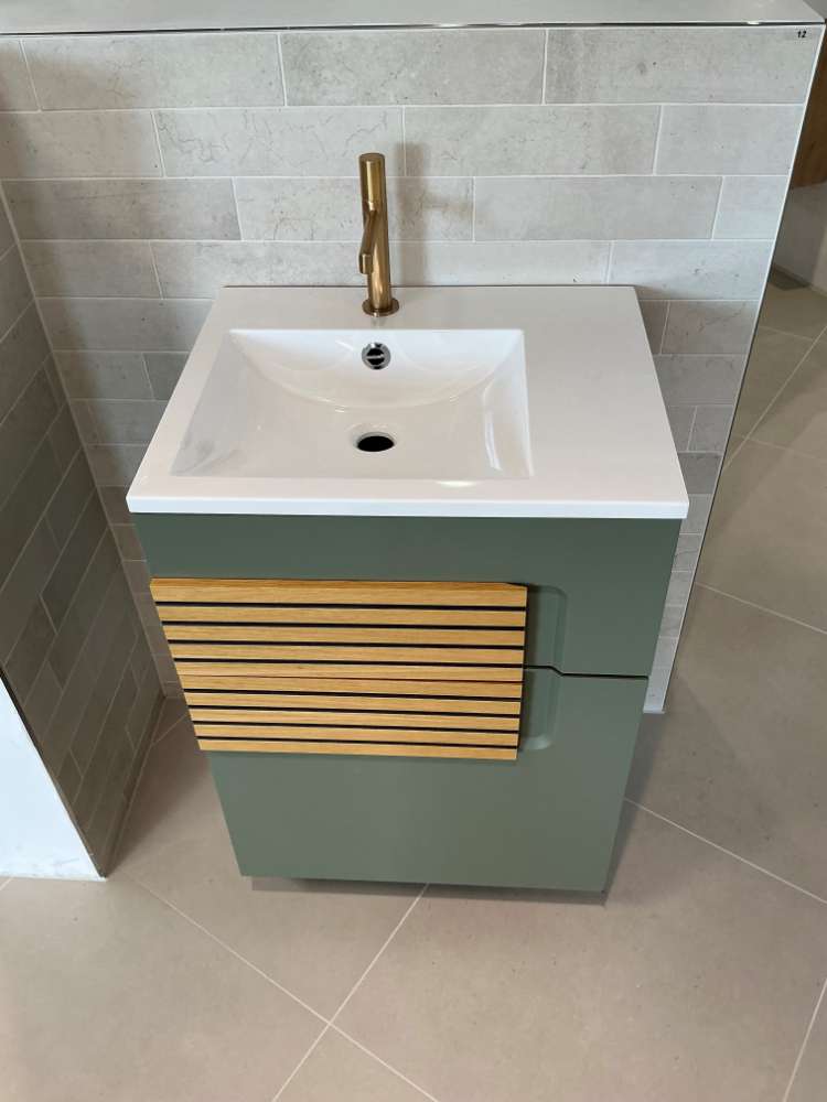 VAMIGO my Choice XS Waschtisch mit Unterschrank 55 cm Mineralguss