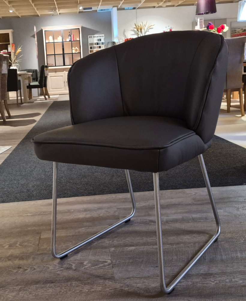 Stuhl Echtleder BHT ca 60x81x64cm