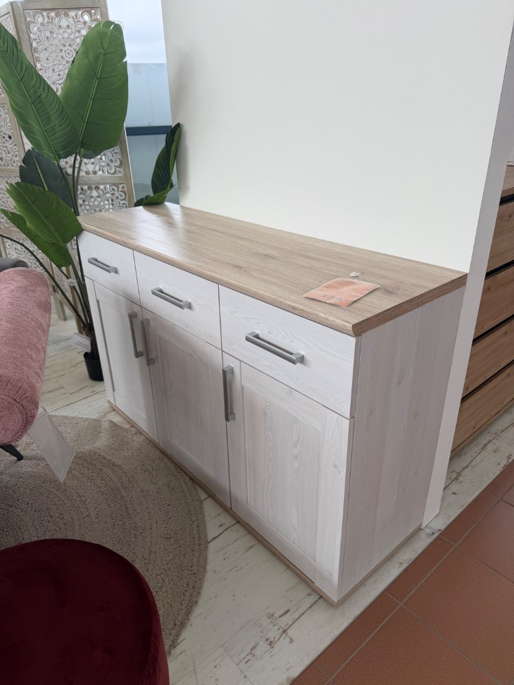 Sideboard, Kleinmöbel, ca. 140cm, Lärchefarben Weiß, XXXLutz