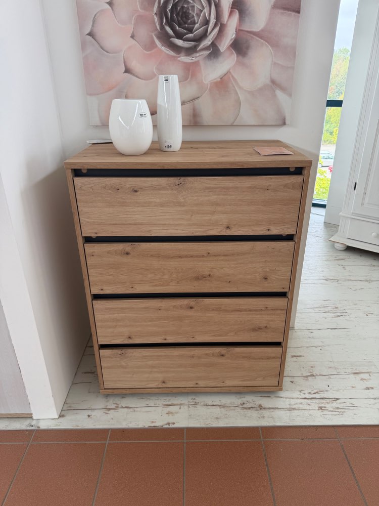 Kommode, Kleinmöbel, ca. 80cm, Eichefarben Anthrazit, XXXLutz