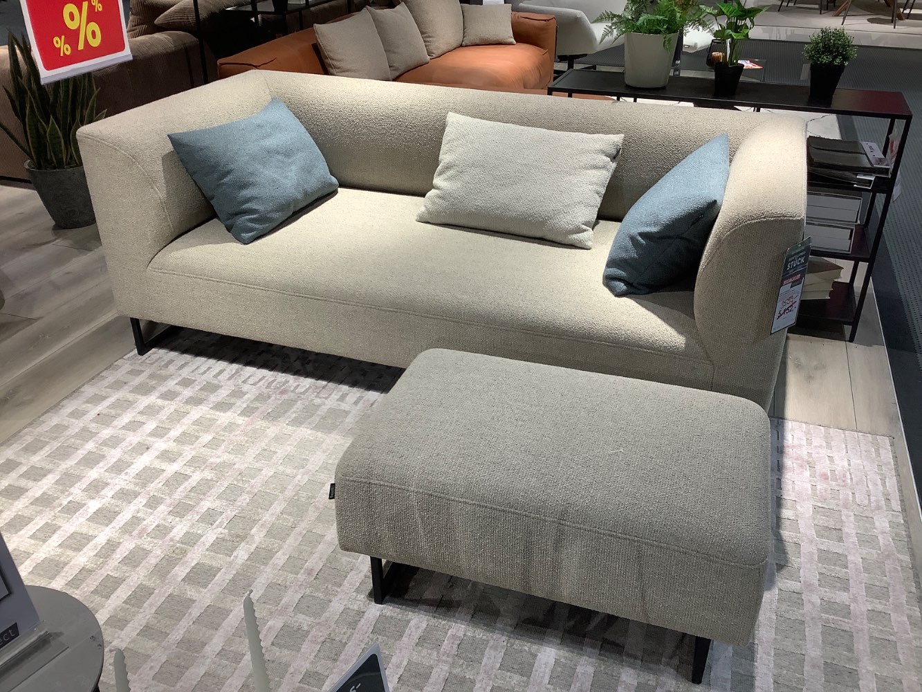 Rolf Benz, Sofa mit Hocker, Freistil