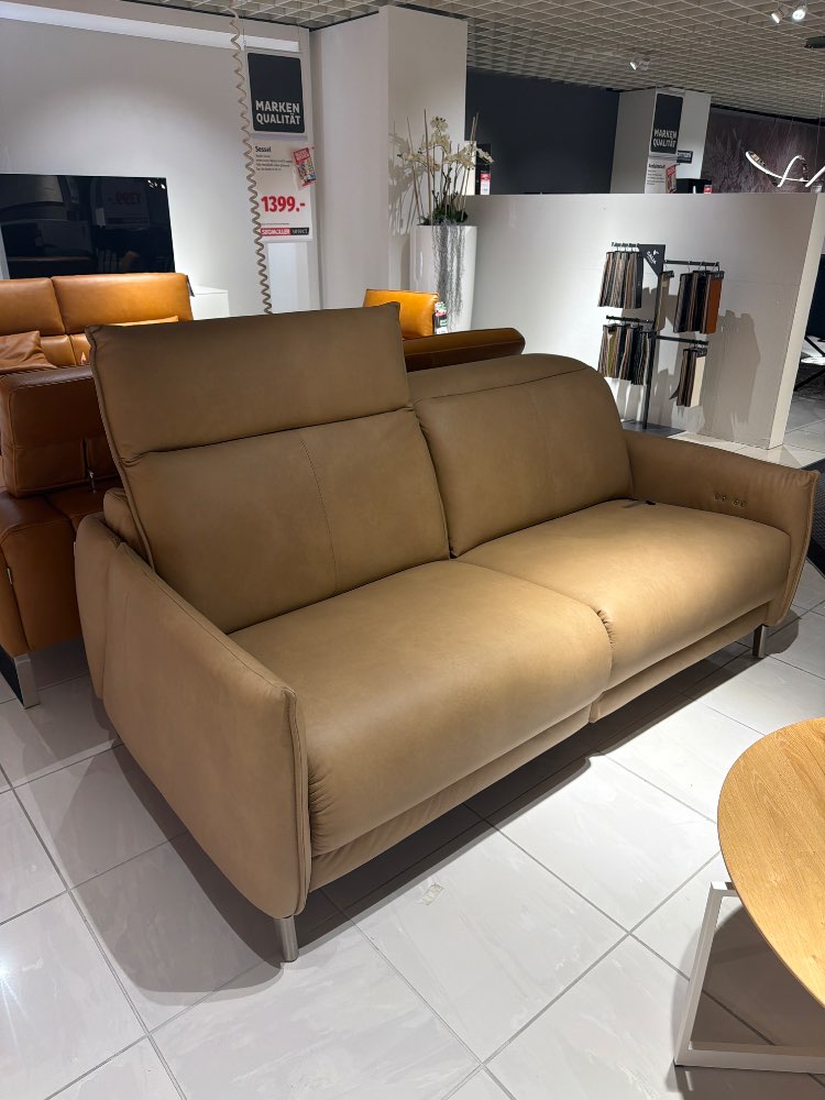 Dreisitzer Sofa Echtleder mit Relaxfunktion