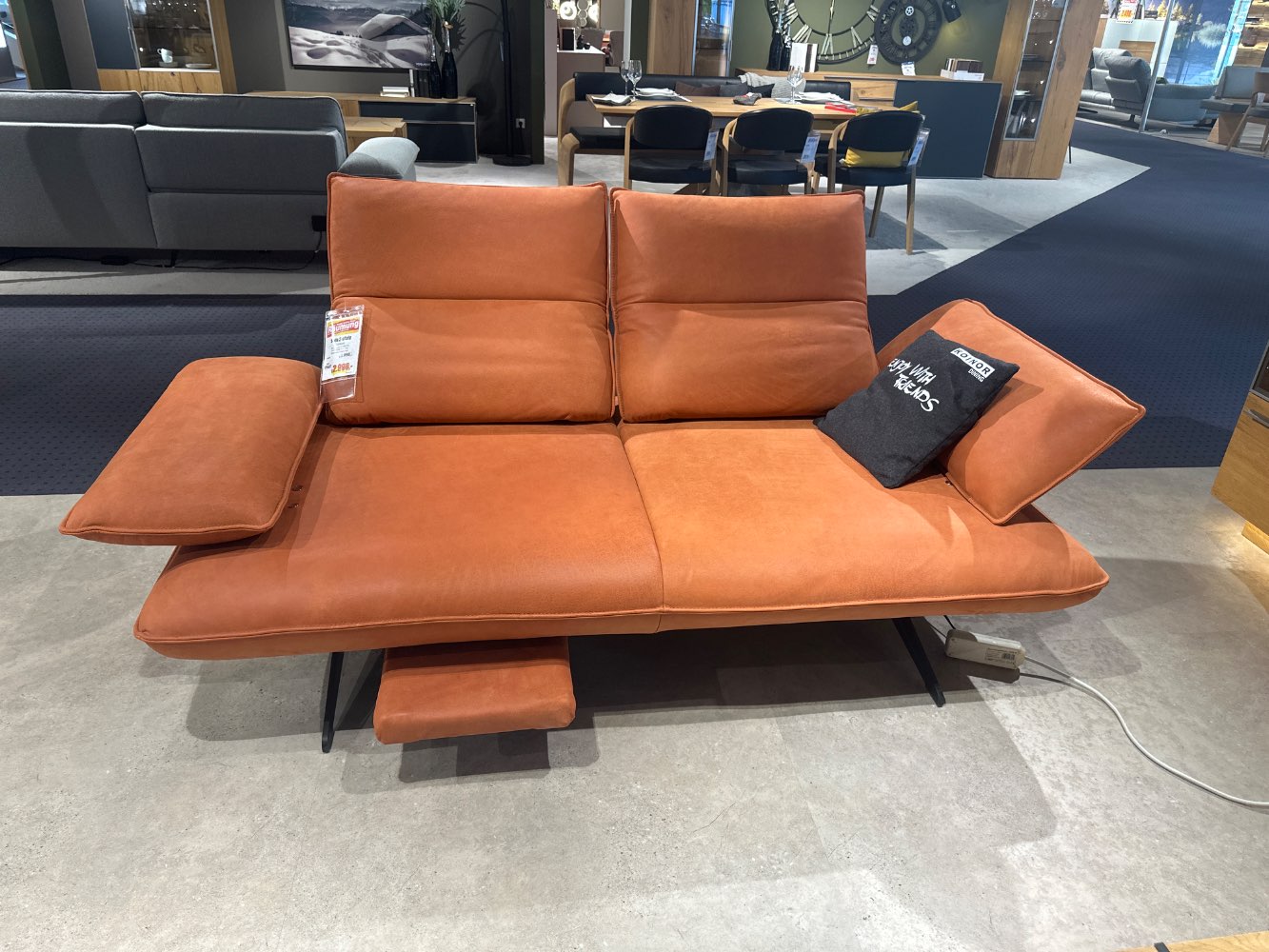2-Sitzer Koinor Leder Rot