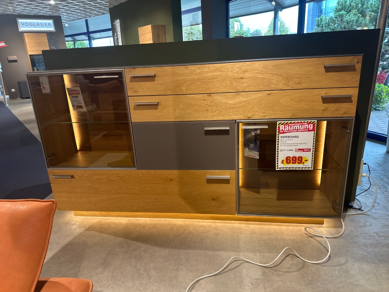 Sideboard Kernasteiche natur gebürstet