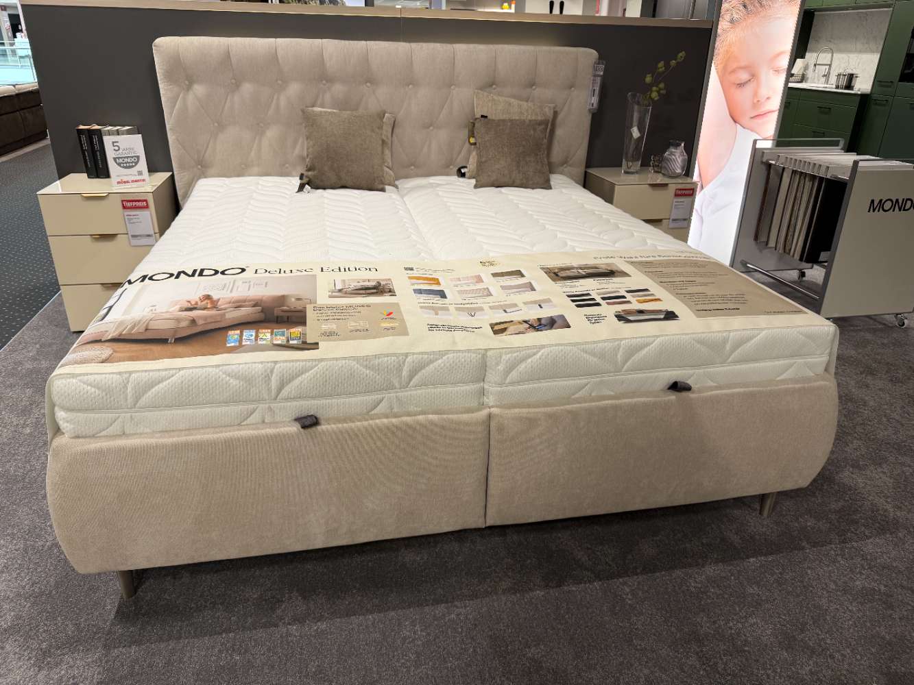 Polsterbett Mondo Deluxe Edition creme/ Femira