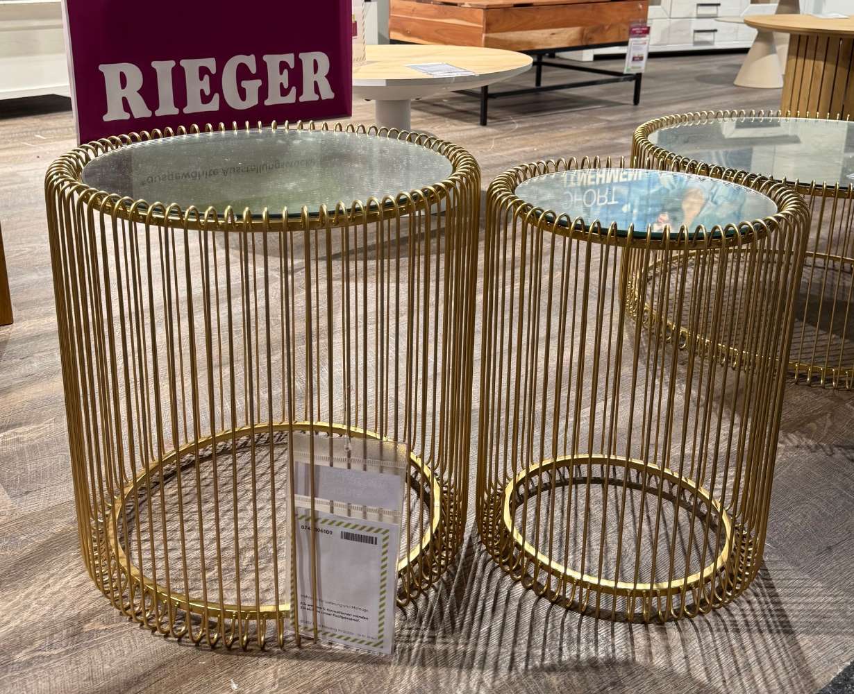 JW Beistelltisch-Set Stahl pulverbeschichtet Messing ⚡️Sparpreis⚡