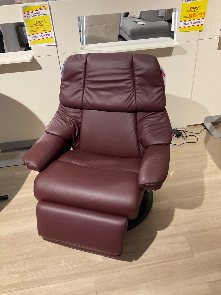 Stressiess TV Sessel Reno L Leder Bordeaux