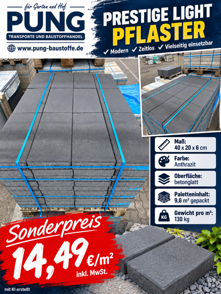 Prestige Light 40x20x6 cm anthrazit (2.Wahl)
