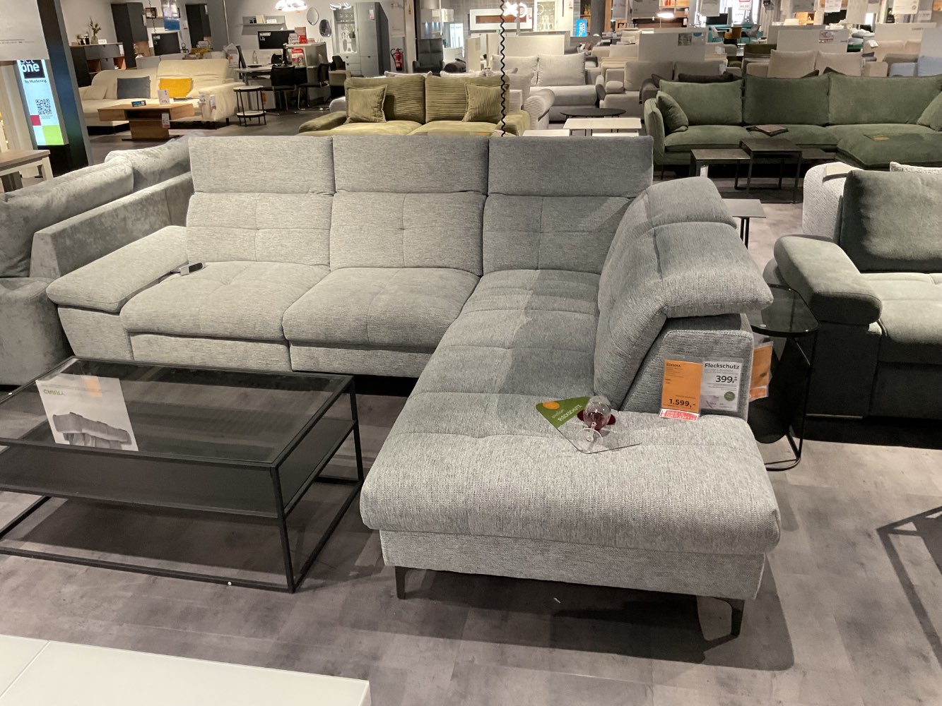 XXXLutz Ausstellungsstück Möbel Ecksofa Elgeso grau