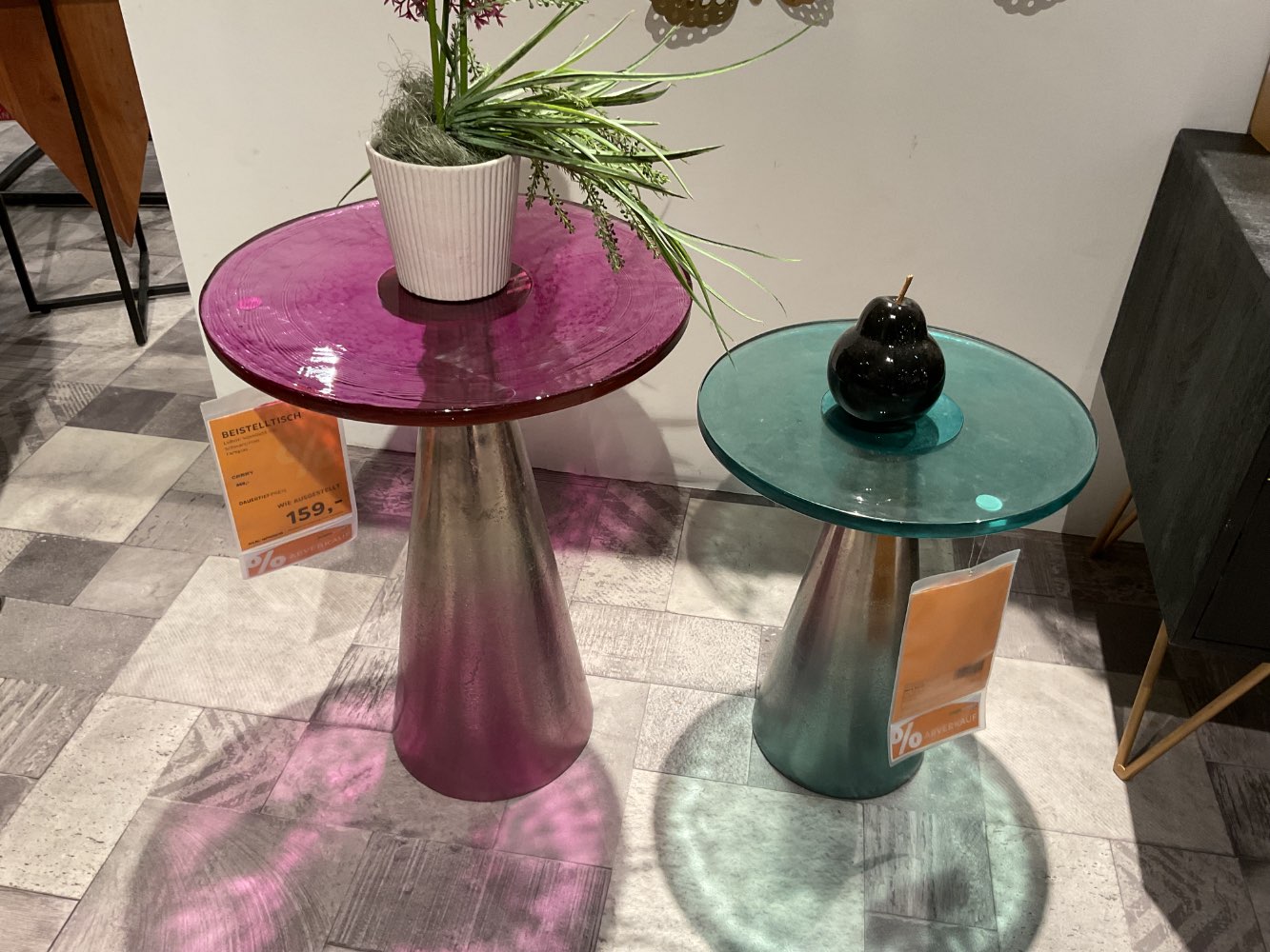 XXXLutz Ausstellungsstück Möbel Beistelltisch Mix&Match pink blau
