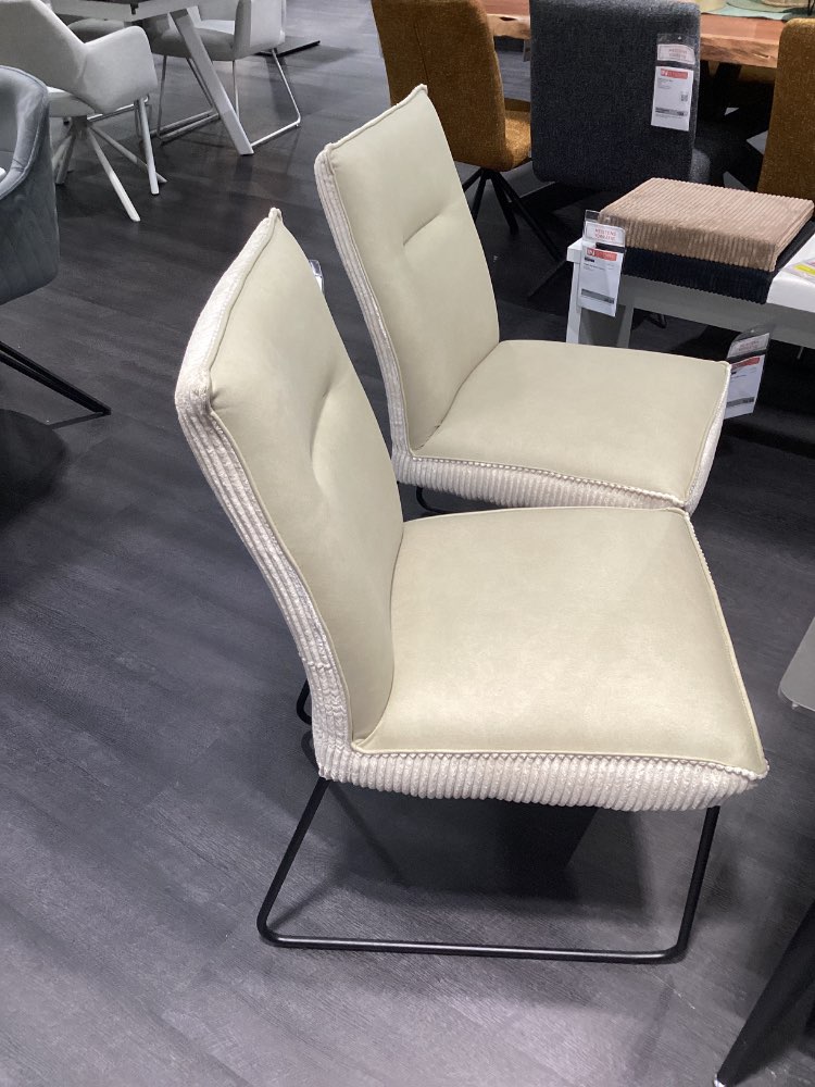 Stühle 2er Set creme