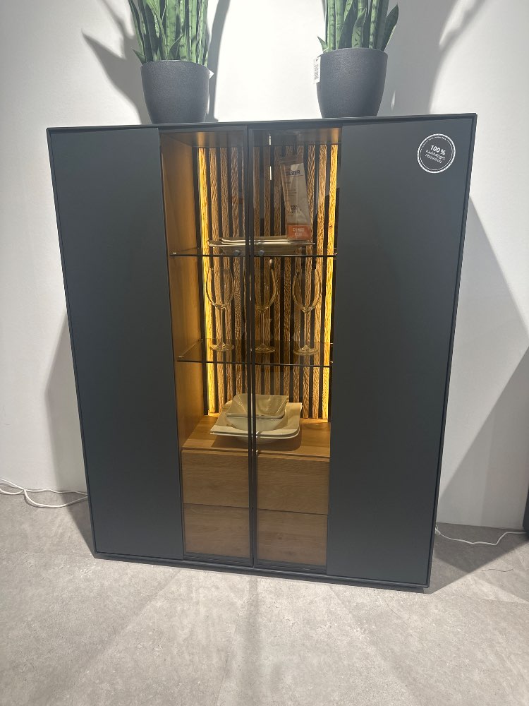Highboard Hartmann Birke massiv anthrazit  lackiert