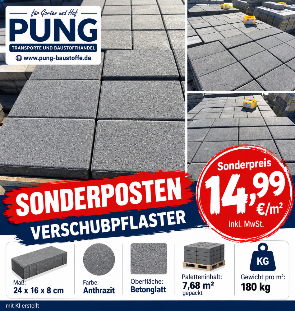 JASTO Verschubpflaster 24x16x8 anthrazit (2.Wahl)