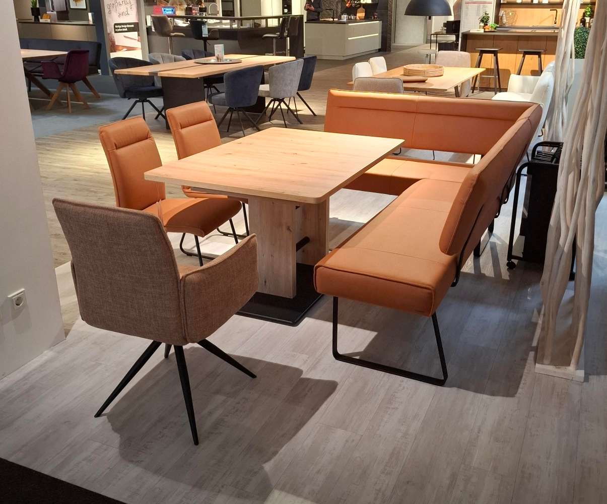 Eckbankgruppe IL 5505 , Bank , 3 Stühle  und Tisch ausziehbar