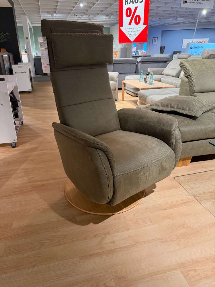Drehsessel / Olive / Relaxfunktion mit Gasdruck