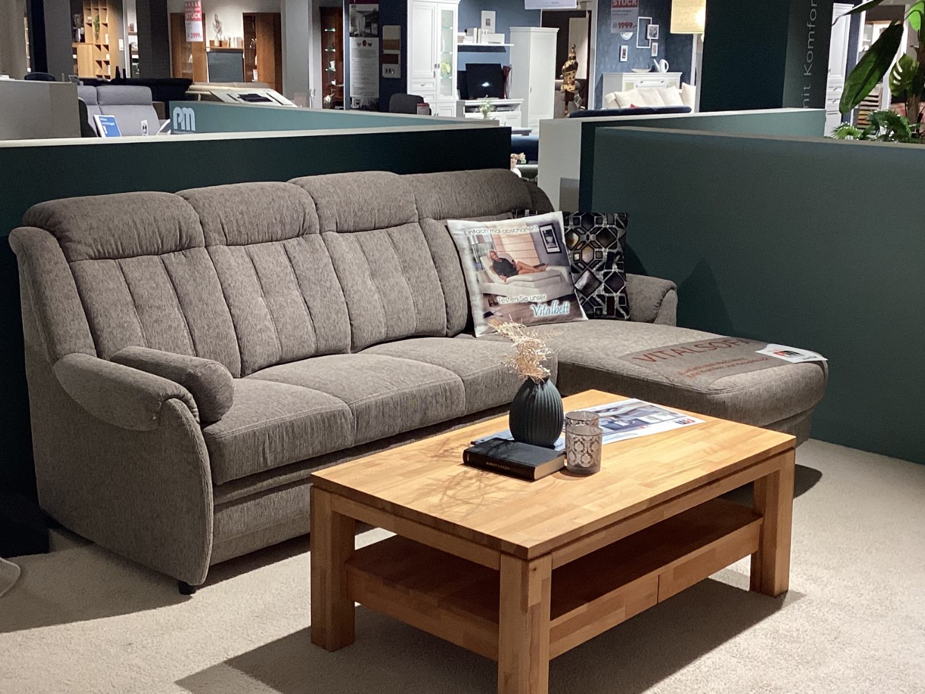 Ecksofa Andorra latte uni