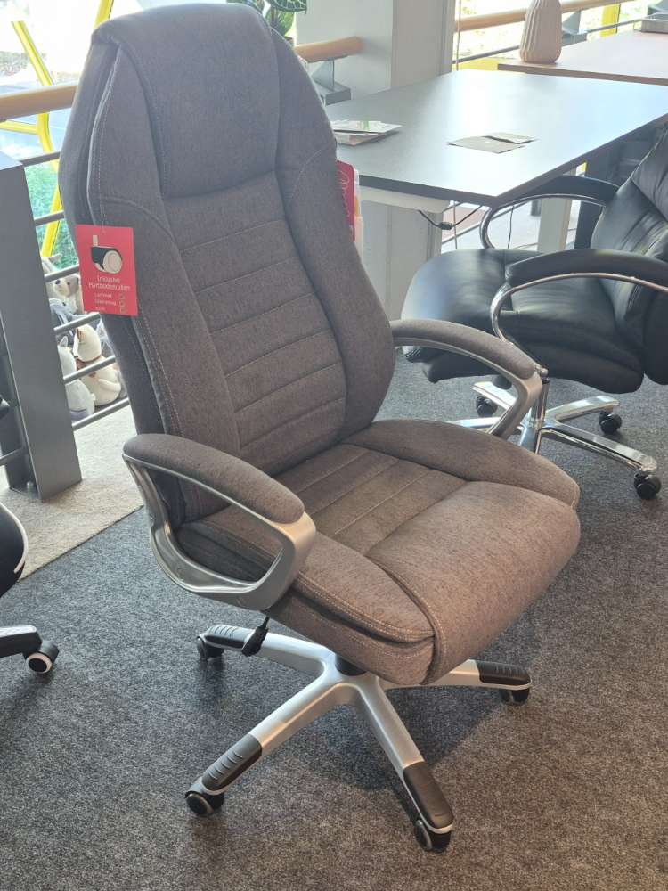 Drehstuhl Webstoff dunkelgrau BH ca 66×116-124cm