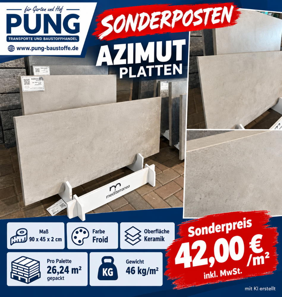 Azimut Froid 90x45x2 cm rektifiziert Outdoor Plus (Restposten)