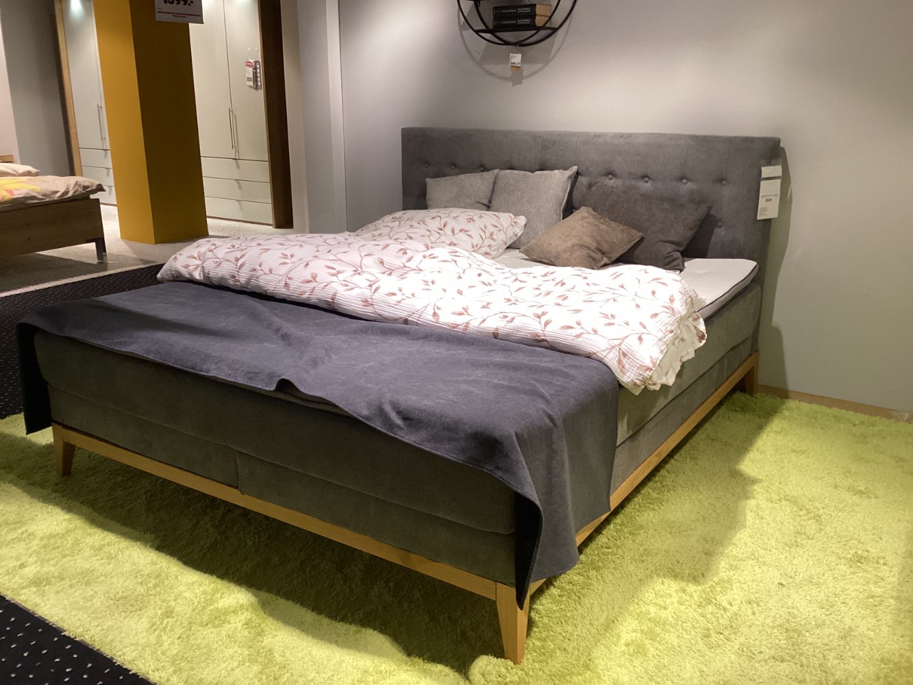 Boxspringbett Holzrahmen Eiche massiv