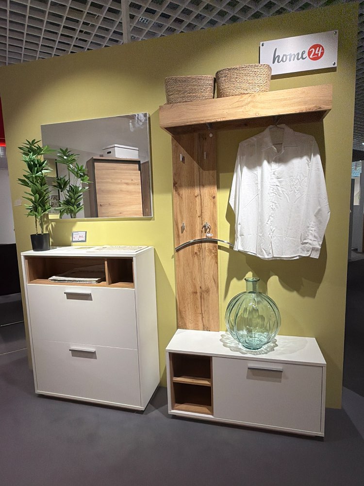 Garderobe, Vorzimmer, ca. 175cm, Wildeiche Weiß, XXXLutz