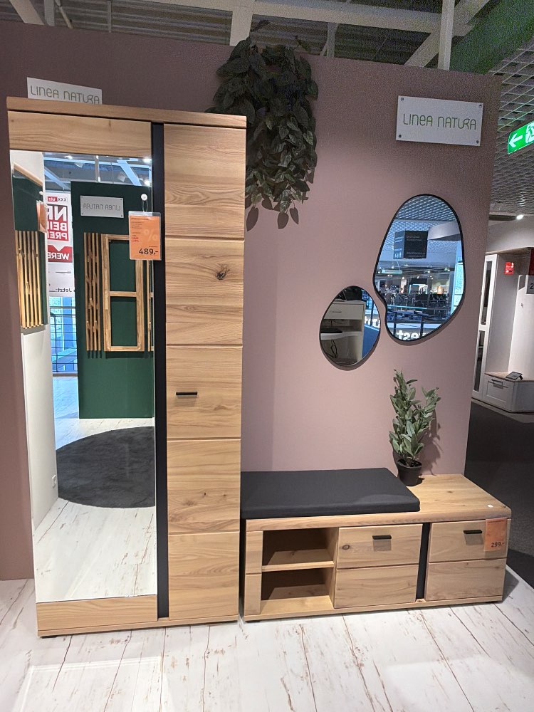Garderobe, Vorzimmer, ca. 200cm, Eiche/ Esche, XXXLutz