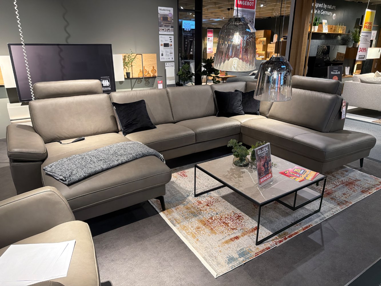 Polstergarnitur inklusive Funktionen in Leder MR 285