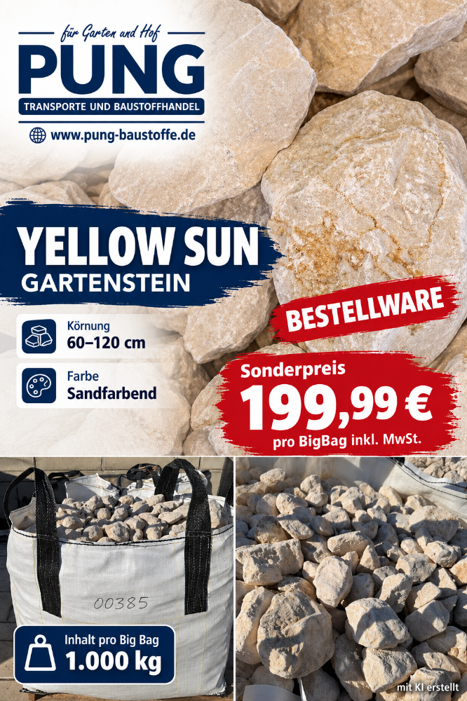 Yellow Sun Bruch 60×120 mm ( 1 Tonne Big Bag)
