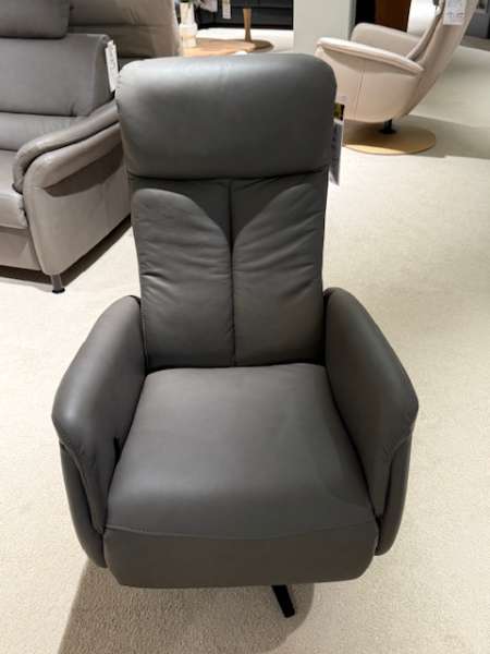 Relaxsessel in Leder Vivre Greystone mit manueller Relaxfunktion